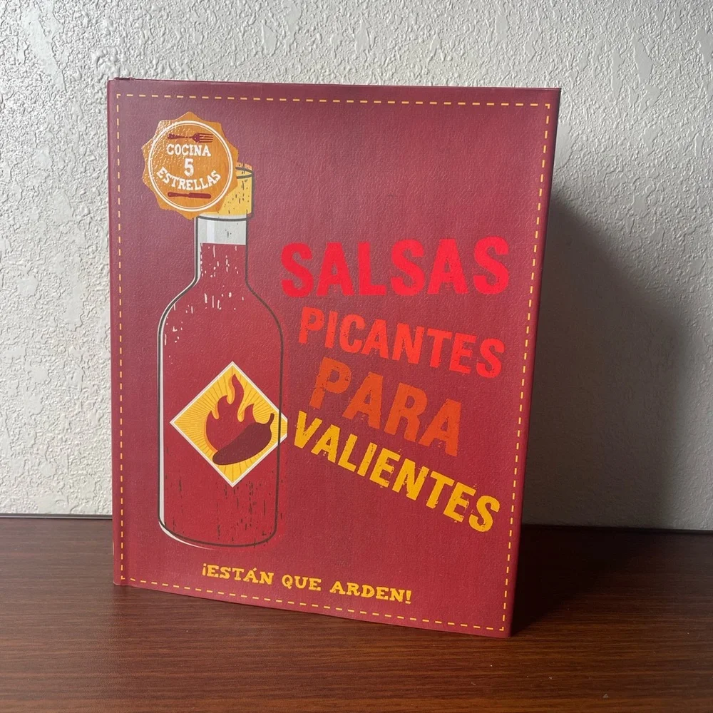 Salsas picantes para valientes Spanish hot spicy recipe hardcover book Hispanic